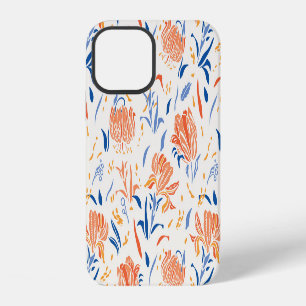 Botanie linocut barok: bloemige naadloze achtergro iPhone 12 hoesje