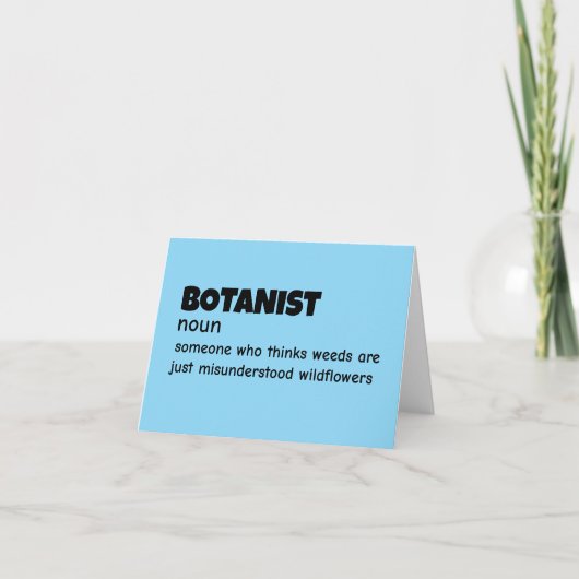 Botanie Nerd Grappige Definitie Bedankkaart (Voorkant)