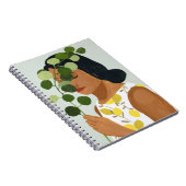 Botanie Portret - Vrouw met Groenelementen Notitieboek (Rechterzijde)
