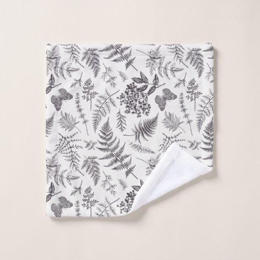botanie & vlinderpatroon bad handdoek (Wasdoekje)