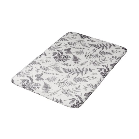  botanie & vlinderpatroon badmat (Gekanteld)