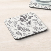  botanie & vlinderpatroon bier onderzetter (Linkerzijde)