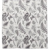  botanie & vlinderpatroon douchegordijn (Voorkant)