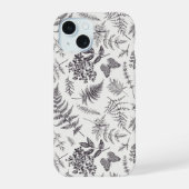 botanie & vlinderpatroon iPhone 15 case (Achterkant)