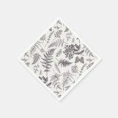 botanie & vlinderpatroon servet (Hoek)