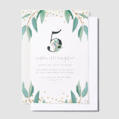 Botanisch 5e Verjaardagsfeest Vellum Uitnodigingen (Offset)