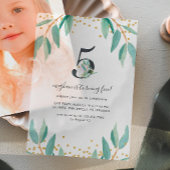  Botanisch 5e Verjaardagsfeest Vellum Uitnodigingen