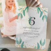 Botanisch 6e Verjaardagsfeest Vellum Uitnodigingen