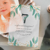  Botanisch 7e Verjaardagsfeest Vellum Uitnodigingen