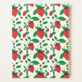 Botanisch aardbeien bloemenpatroon planner (Achterkant)