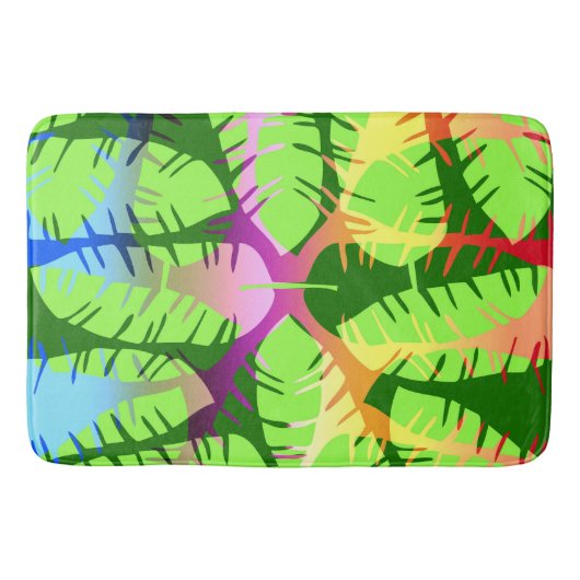 BOTANISCH ABSTRACT BANANENBLADEREN BADMAT (Voorkant)