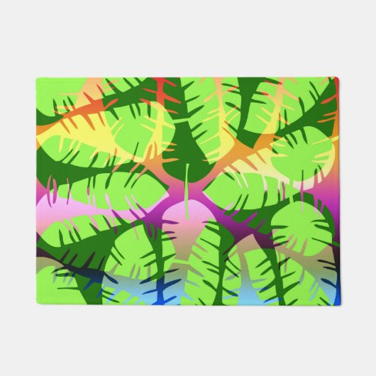 BOTANISCH ABSTRACT BANANENBLADEREN DEURMAT (Voorkant)