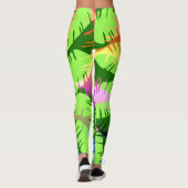 BOTANISCH ABSTRACT BANANENBLADEREN LEGGINGS (Achterkant)