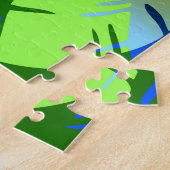 BOTANISCH ABSTRACT BANANENBLADEREN LEGPUZZEL (Zijkant)