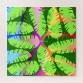 BOTANISCH ABSTRACT BANANENBLADEREN LEGPUZZEL (Horizontaal)
