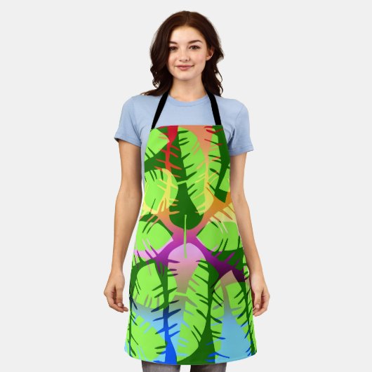 BOTANISCH ABSTRACT BANANENBLADEREN SCHORT (Gedragen)