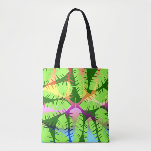 BOTANISCH ABSTRACT BANANENBLADEREN TOTE BAG (Voorkant)