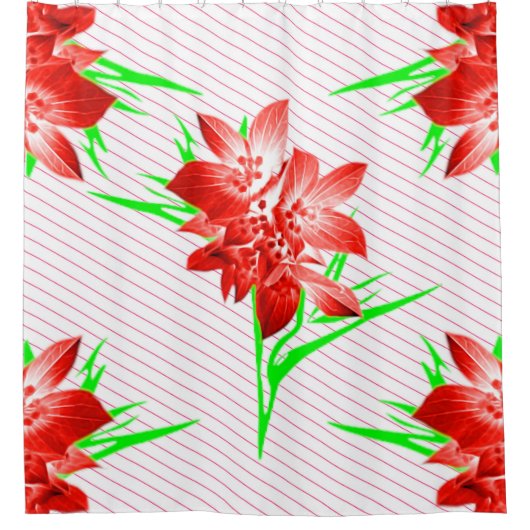 Botanisch Abstract Douchegordijn (Voorkant)