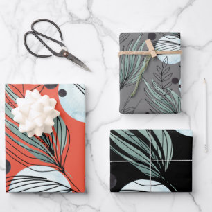 Botanisch Abstract patroon Inpakpapier Vel