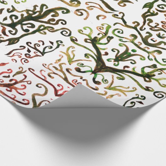 Botanisch Abstract Verpakkingsdocument Cadeaupapier (Hoek)