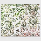 Botanisch Abstract Verpakkingsdocument Cadeaupapier (Vlak)