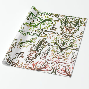 Botanisch Abstract Verpakkingsdocument Cadeaupapier