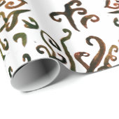 Botanisch Abstract Verpakkingsdocument Cadeaupapier (Rol Hoek)