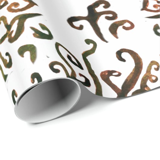 Botanisch Abstract Verpakkingsdocument Cadeaupapier (Rol Hoek)