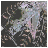 Botanisch Abstract (zwart) Stof (Close Up)