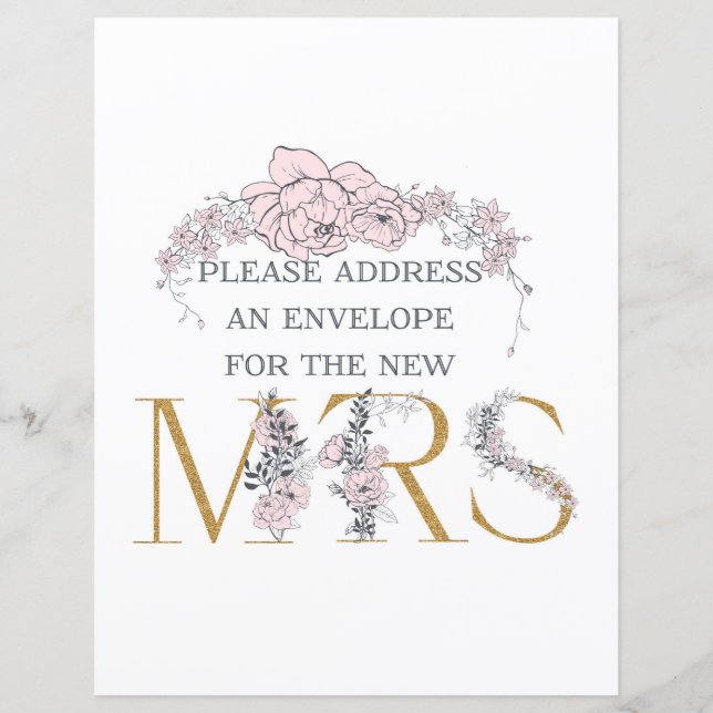 Botanisch adres en envelop teken (Voorkant)