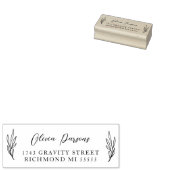 Botanisch adresontwerp rubberstempel (Gestempeld)