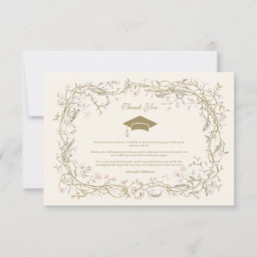  botanisch Afstuderen Bedankkaart (Voorkant)