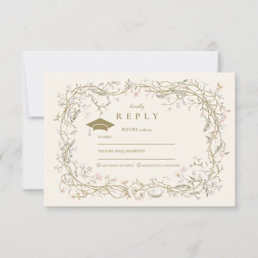  botanisch Afstuderen RSVP Kaartje (Voorkant)