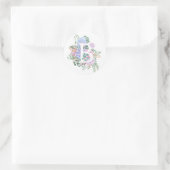 Botanisch alfabet B hortensia bloemen Ronde Sticker (Tas)