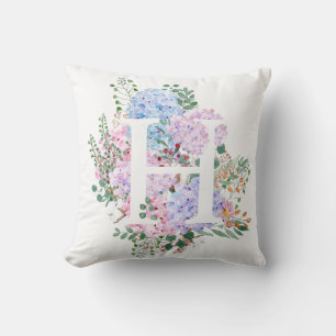 Botanisch alfabet h hortensia bloemen kussen