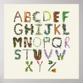 Botanisch alfabet - Natuur ABC Fonetisch Poster