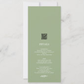 Botanisch alles in één keer groene huwelijksuitnod kaart (Achterkant)