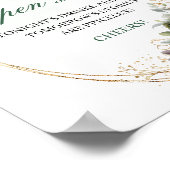 Botanisch Aquarel Open Bar Tafelkaart Poster (Hoek)