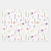 Botanisch Aquarel Wilde Bloem Cadeau Inpakpapier Vel (Voorkant 3)
