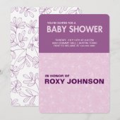 botanisch baby shower kaart (Voorkant / Achterkant)