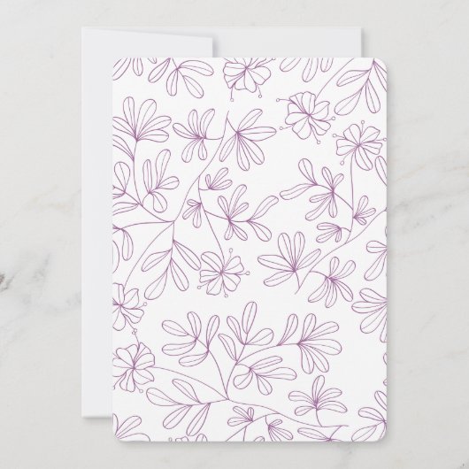 botanisch baby shower kaart (Achterkant)