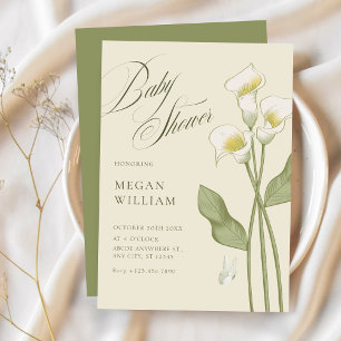  botanisch baby shower kaart