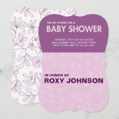 botanisch baby shower kaart (Voorkant / Achterkant)