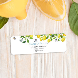 Botanisch Baby shower Lemon Etiket