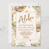 Botanisch baby shower met tropische bloemen kaart (Voorkant)