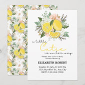 botanisch baby shower van citroencitrus kaart (Voorkant / Achterkant)