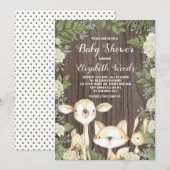 Botanisch Baby shower van oosterse bossen Kaart (Voorkant / Achterkant)
