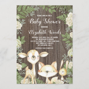 Botanisch Baby shower van oosterse bossen Kaart