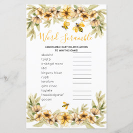 Botanisch baby shower van Word Scramble Game