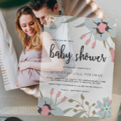  botanisch Baby shower Vellum Uitnodigingen
